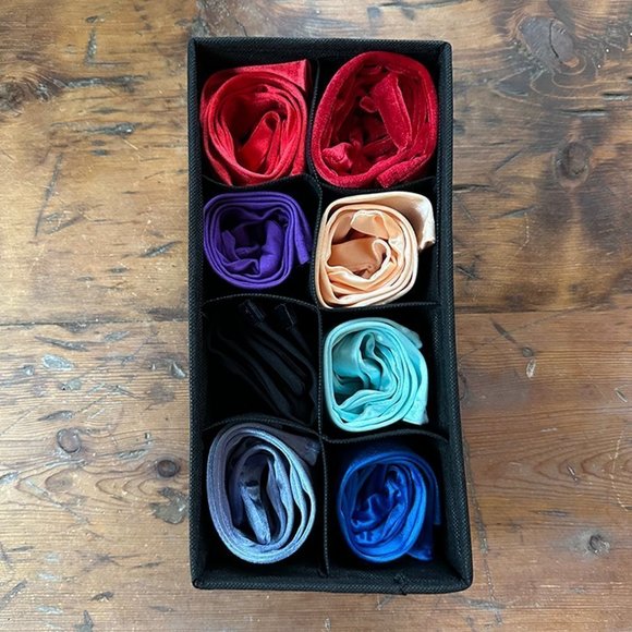 Black Canvas Vertical Storage Bin NEW - Picture 2 of 8